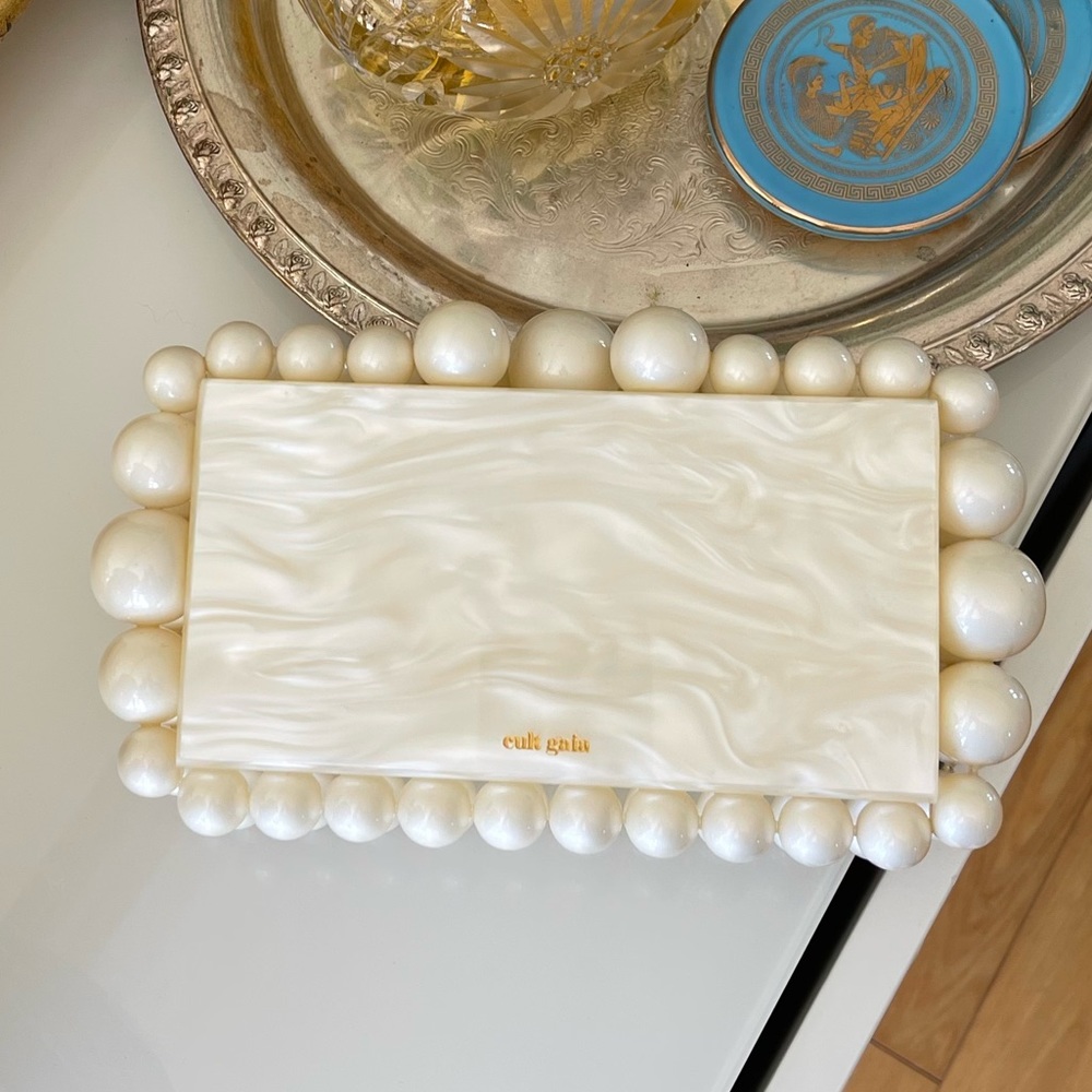 Ivory  Eos Bauble Acrylic Box Clutch